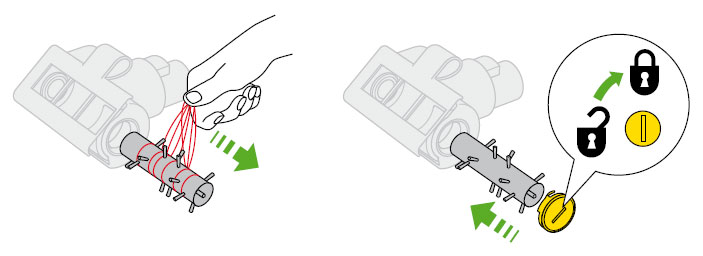 diagram showing how to remove blockages from brushbar