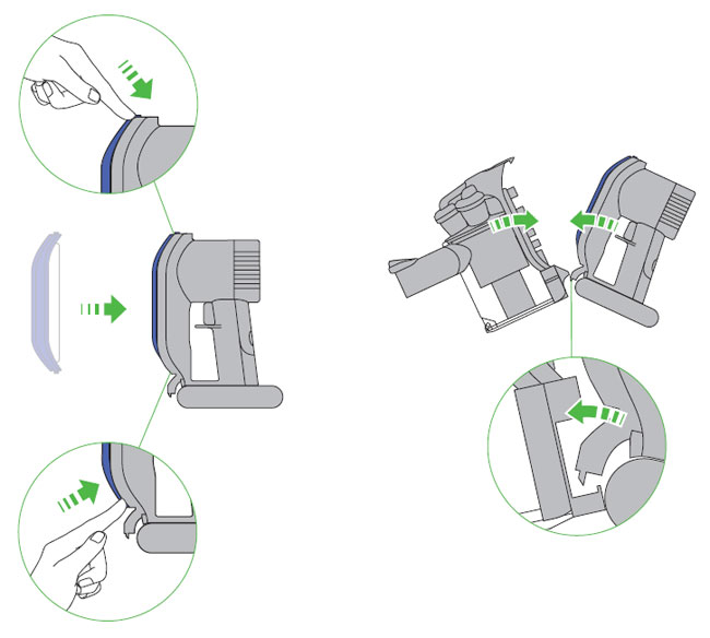 diagram showing how to fit the filter