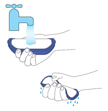diagram showing how to wash the filter
