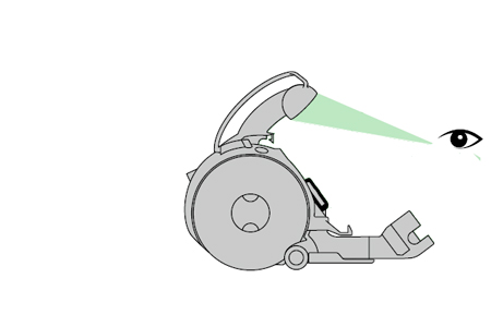 diagram showing how to check the upper duct for blockages