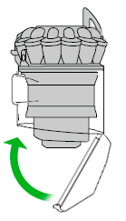 diagram showing how to close the bin base