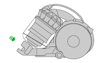 diagram showing how to test the suction from the hose inlet