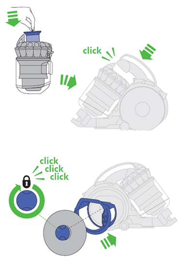 diagram showing how to replace the filters