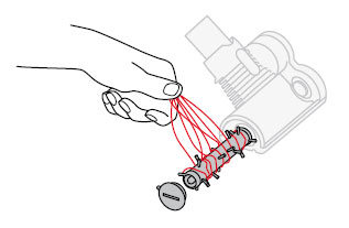 diagram showing how to clear brushbar