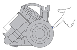 diagram shoing how to open filter housing