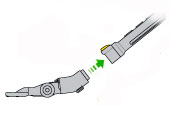 diagram showing how to remove the dual channel floor tool