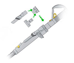 diagram showing how to store the accessory tools