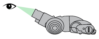 diagram showing how to check the motorised floor tool for blockages