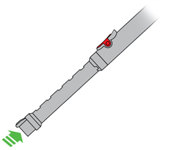 diagram showing how to test the suction from the extension tube