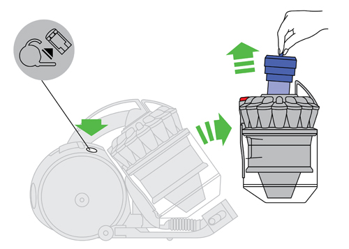diagram showing how to remove the prefilter