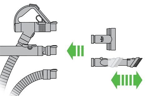 diagram showing how to use the accessories