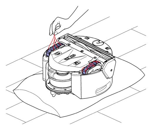 remove debris from track